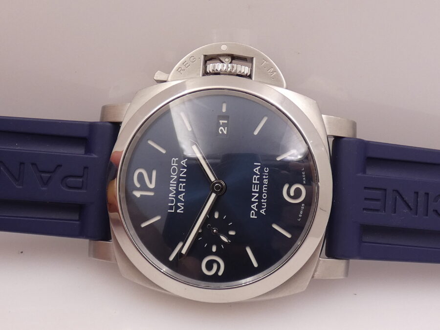 Panerai Luminor Marina PAM01313 BOX&PAPERS Anni 2021 BLUE DIAL Automatico Acciaio OP7393 - immagine 4