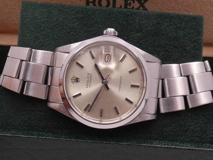 Rolex Oysterdate Precision 6694 Anno 1970 Original Dial Carica Manuale Vintage Braccialato - immagine 5