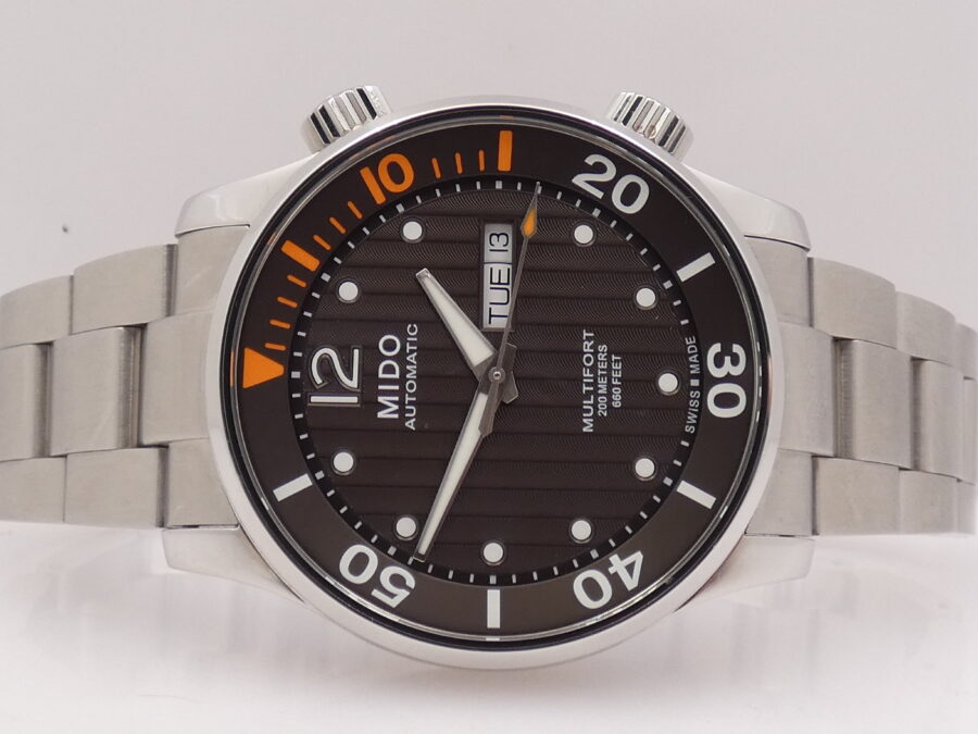 Mido Multifort Day Date Automatic LIKE NEW BOX&PAPERS ANNO 2024 Dual Crown Steel Ref. M005930A - immagine 5