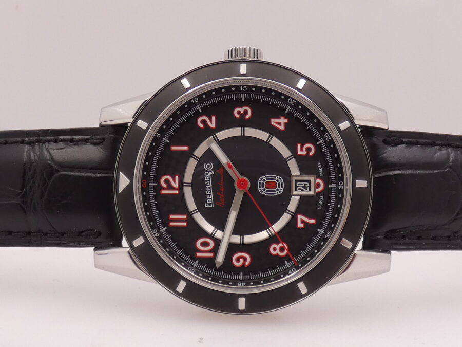 Eberhard & Co. Tazio Nuvolari 41032 AUTOMATIC NEW BOX&PAPERS Mai Indossato Black Perleè Dial Acciaio ANNO 2025 - immagine 4