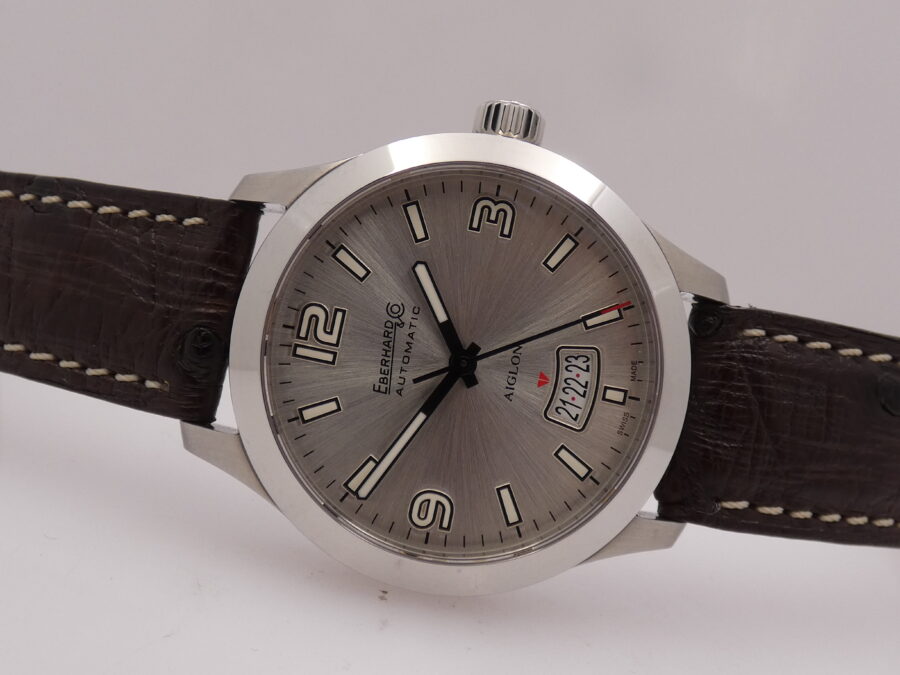 Eberhard & Co. Aiglon Grande Taille 41030 N.O.S BOX&PAPERS Anno 2016 Automatico Acciaio New Old Stock - immagine 5