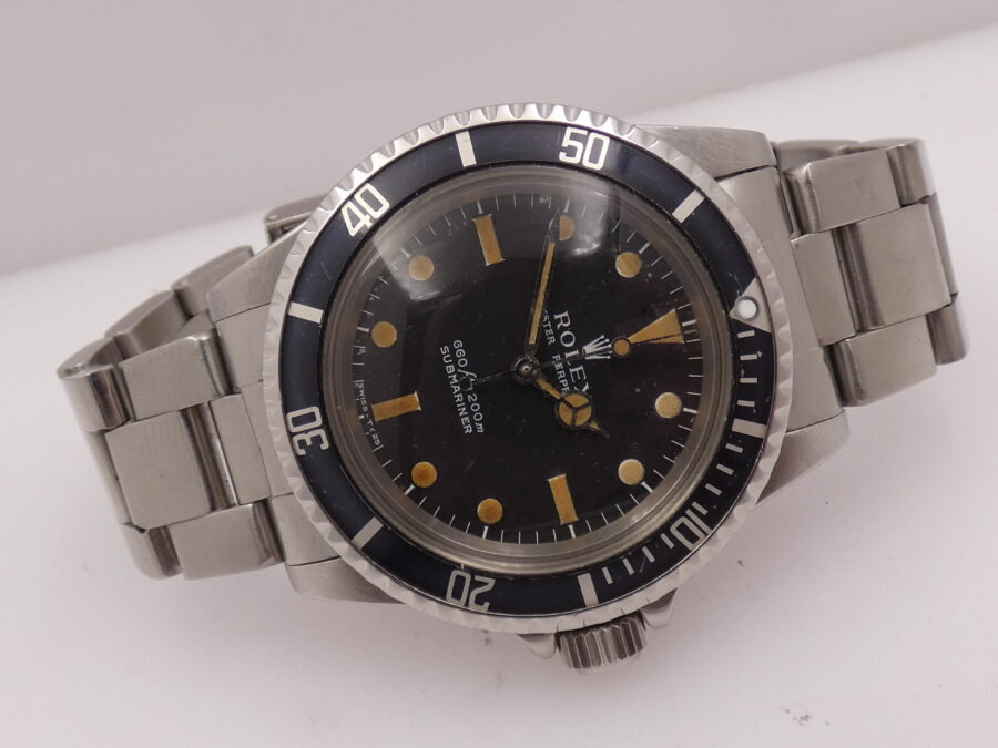 Rolex Submariner (No Date) 5513 SERIF Hazelnut Dial MK1 Open Six Automatico Braccialato Anno 1970/1971 - immagine 5