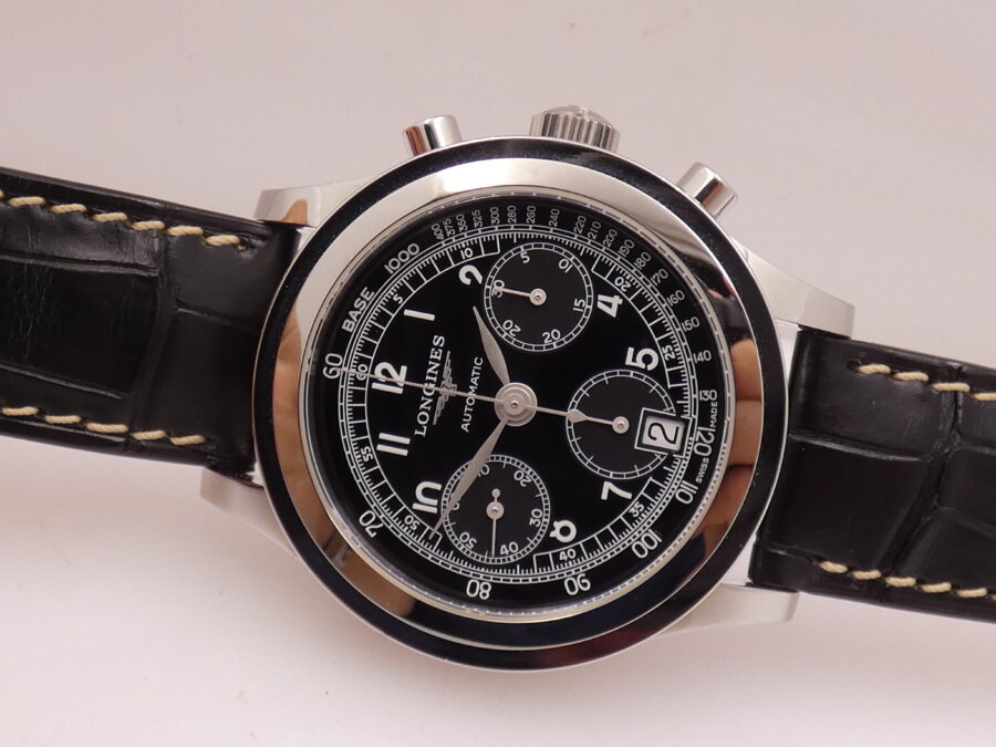 Cronografo Longines Heritage 1942 NEW BOX&PAPERS L2.768.4 Automatico ANNO 2023 Mai Indossato - immagine 6
