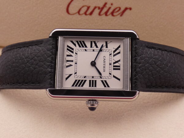 Cartier Tank Solo Steel 3170 LIKE NEW With PAPERS Anno 2021 For Ladies