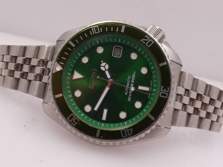 Seiko Scuba Diver's HULK Total Green 42mm Automatico Anno 1995 Braccialato Jubile Acciaio - immagine 6