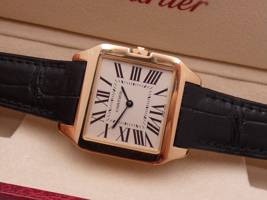 Cartier Santos Dumont Oro Rosa18Kt W2009251 BOX&PAPERS Anno 2023 TOP CONDITION Never Polished - immagine 5