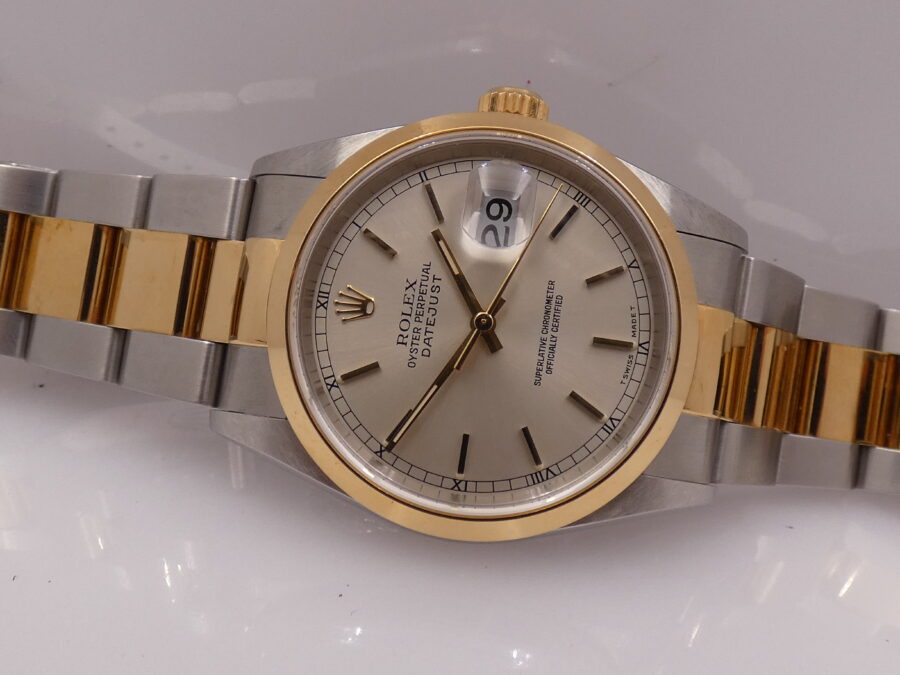 Rolex Datejust 16203 N.O.S. BOX&PAPERS Italia NO HOLES Acciaio & Oro 18Kt Anno 1999 MAI INDOSSATO Automatico - immagine 5