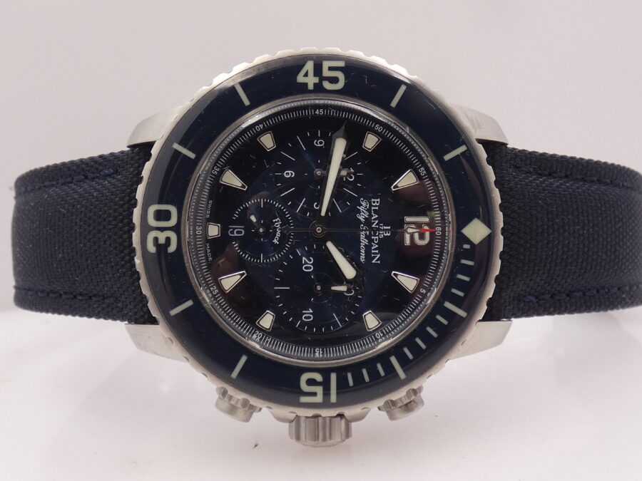 Blancpain Fifty Fathoms Flyback Chrono 45mm With PAPERS Anno 2021 Automatico Acciaio 5085FB-1140-52 - immagine 6