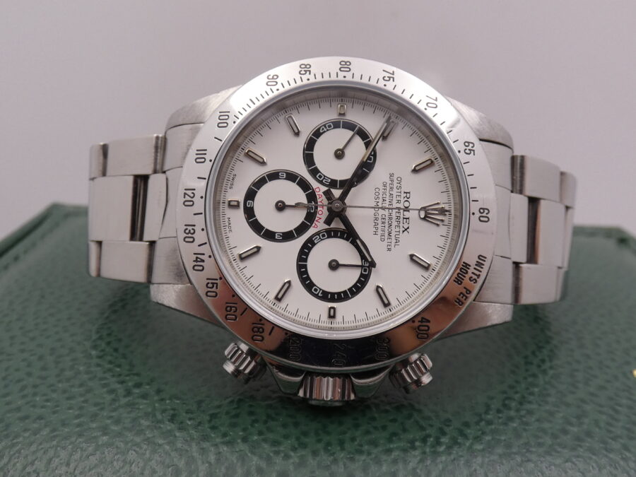 Rolex Daytona Zenith 16520 Cosmograph WITH ORIGINAL BOX Anno 1995 White Dial Automatico Acciaio - immagine 5