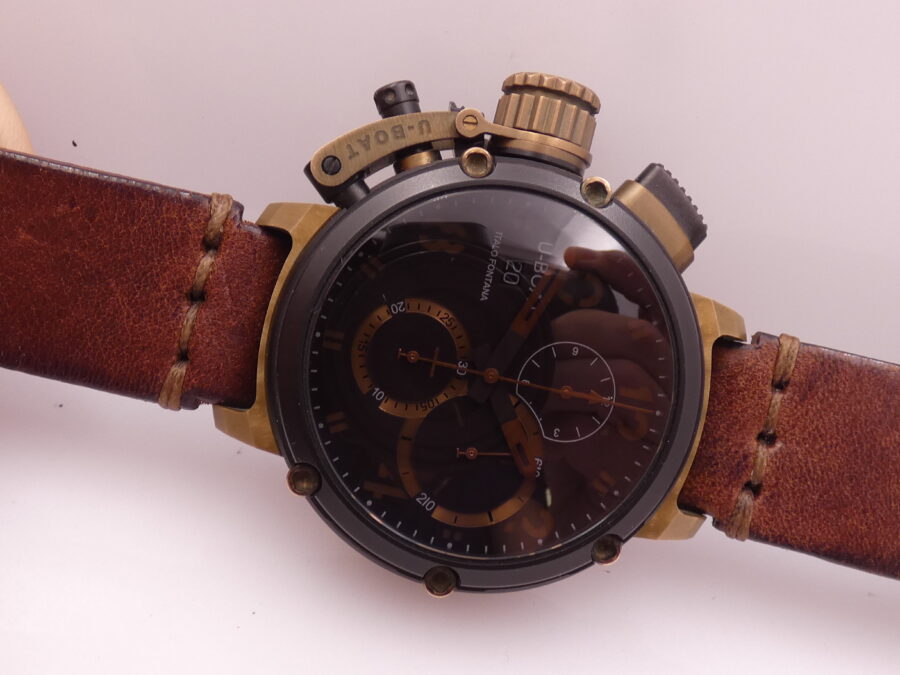 Cronografo U-Boat Chimera Italo Fontana 7475 46mm Bronzo & PVD Nero Limited Edition 300pz - immagine 5