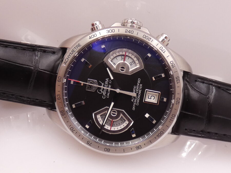 Cronografo TAG Heuer Grand Carrera CAV511A LIKE NEW Automatic Chronometer Calibre 17 Acciaio - immagine 5