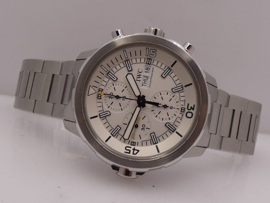 Cronografo IWC Aquatimer Day-Date 45mm IW3768 With PAPERS Anno 2017 Automatico Acciaio - immagine 5