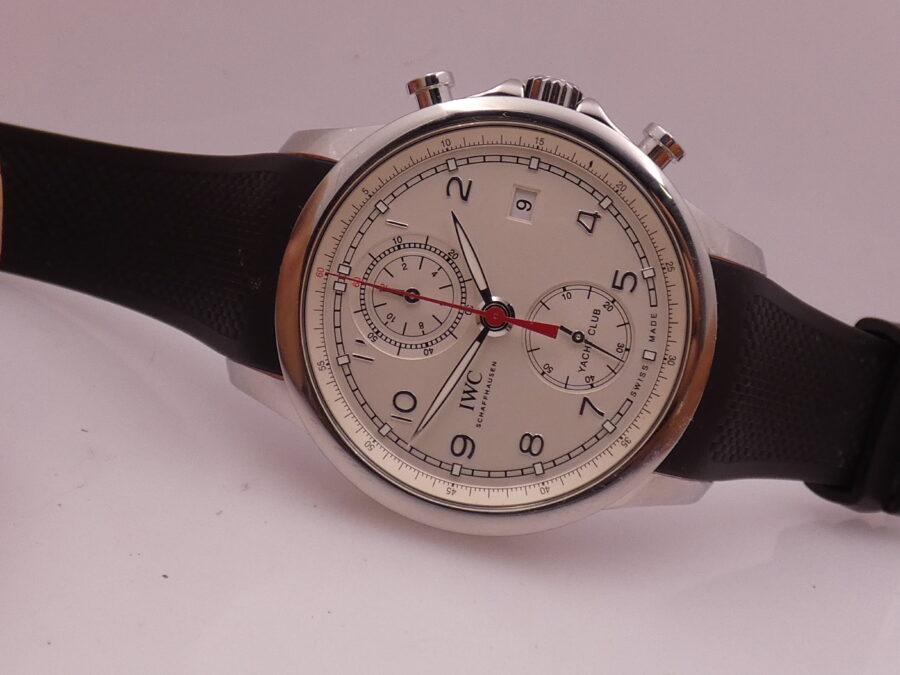 Cronografo IWC Portuguese Yacht Club Flyback IW390502 With PAPERS Automatico ANNO 2017 Acciaio - immagine 5