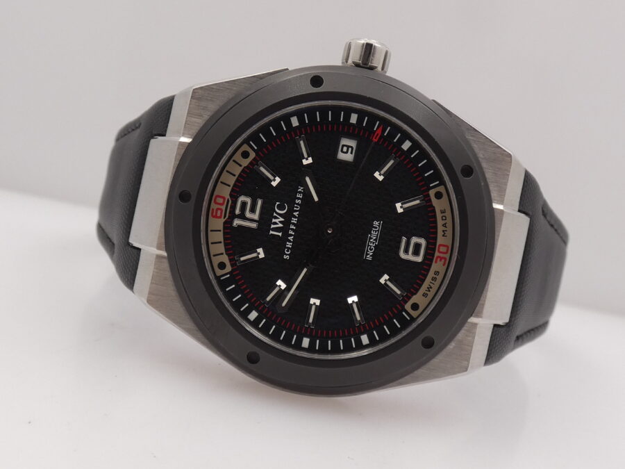 IWC Ingenieur Automatic IW3234 With PAPERS Lunetta Nera In Ceramica Acciaio - immagine 6