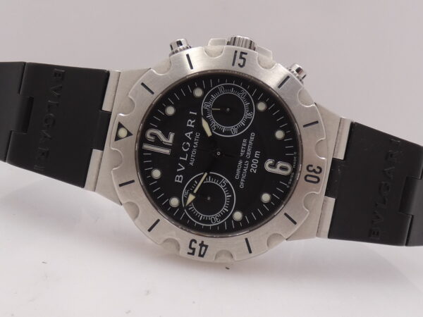 Cronografo Bulgari Scuba Diagono SCB 38 S Automatic Chronometer Acciaio ANNI '2000