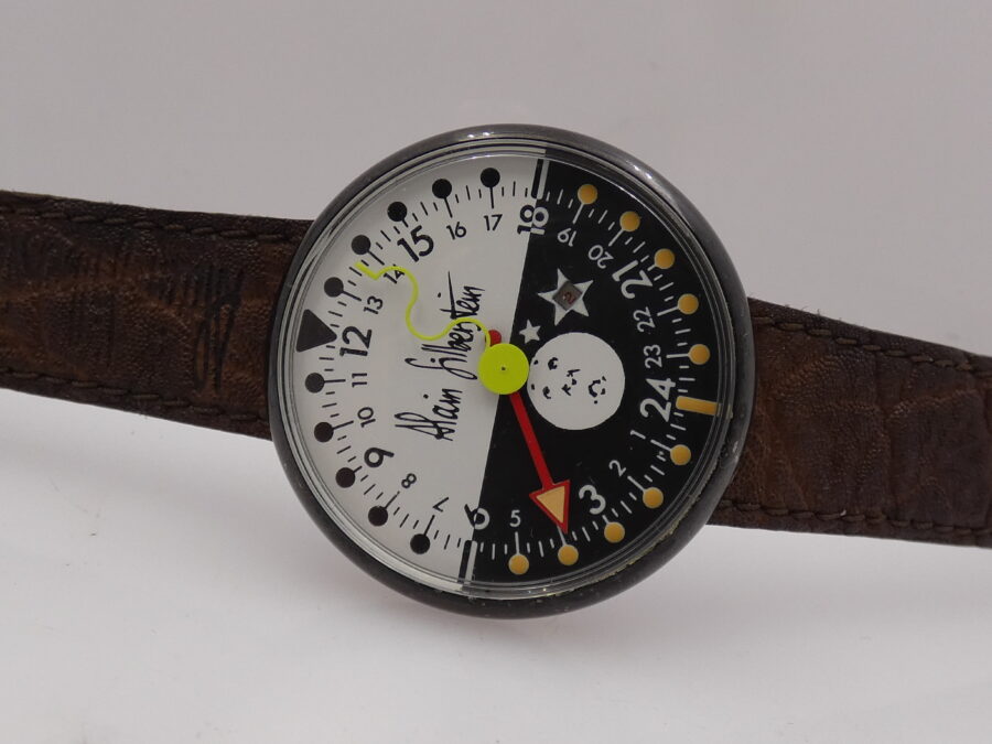Alain Silberstein Creations Mono Hand Night & Day 24H Black Pvd ANNI '2000s Orologio - immagine 5