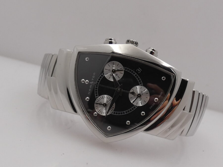 Cronografo Hamilton Ventura 32mm BOX&PAPERS Braccialato Acciaio Ref. H24412732 - immagine 5