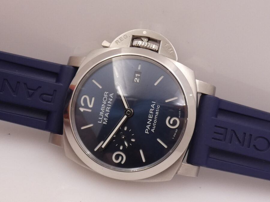 Panerai Luminor Marina PAM01313 BOX&PAPERS Anni 2021 BLUE DIAL Automatico Acciaio OP7393 - immagine 5