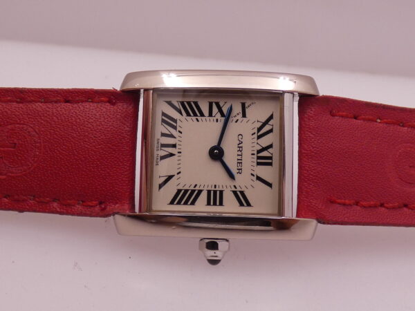 Cartier Tank Française Lady 2403 ORO BIANCO MASSICCIO 18Kt Anni 2000's