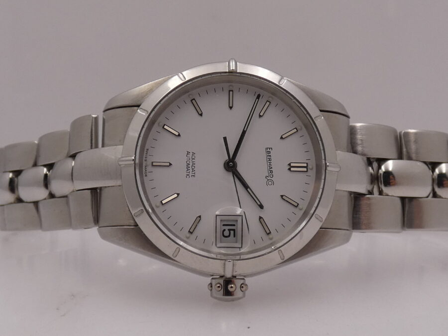 Eberhard & Co. Aquadate Automatico 35mm 41007 White Dial Braccialato Acciaio ANNI 2000 - immagine 7