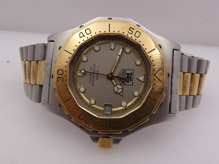 TAG Heuer 3000 Professional Acciaio&Oro 18 kt G.F. Anni 80 Braccialato Ref. 934.206 - immagine 7