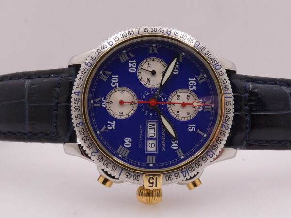 Cronografo Longines Lindbergh Hour Angle Special Series BOX&PAPERS Anno 2011 Automatico Acciaio