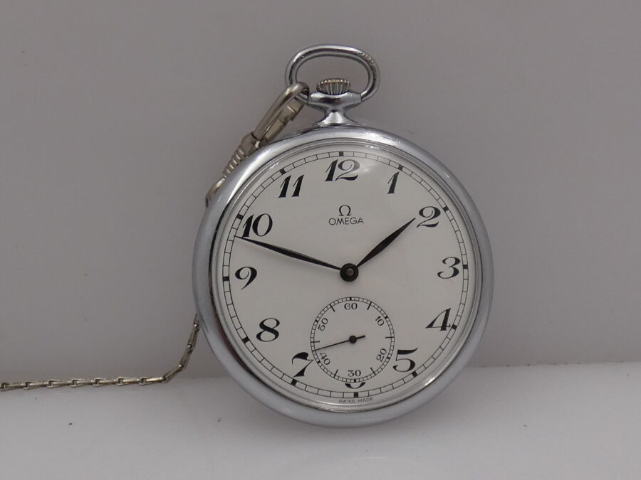 Omega Pocket Watch From 1980 With BOX Manuale Cal. 960 White Dial Ref. 121.1740 - immagine 5
