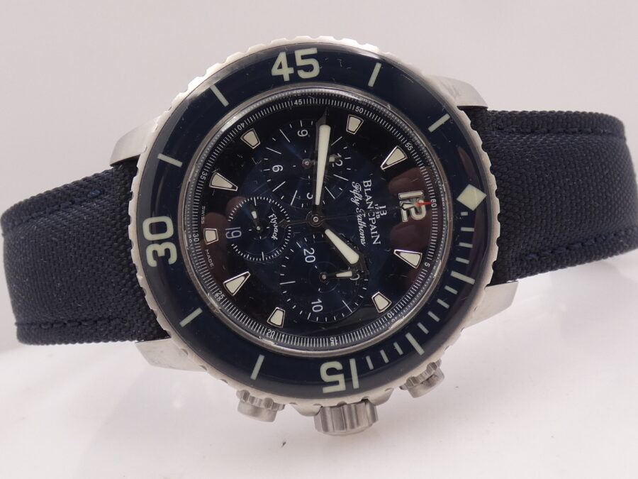 Cronografo Blancpain Fifty Fathoms Flyback 45mm With PAPERS Anno 2021 Automatico Acciaio 5085FB-1140-52 - immagine 6