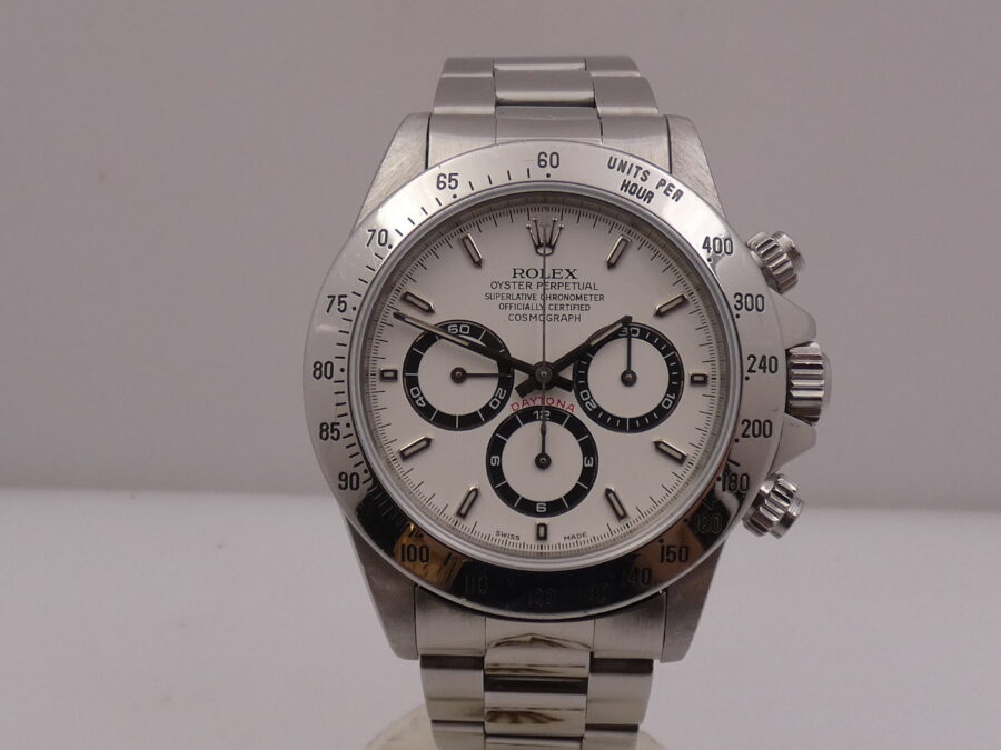 Rolex Daytona Zenith 16520 Cosmograph WITH ORIGINAL BOX Anno 1995 White Dial Automatico Acciaio - immagine 6