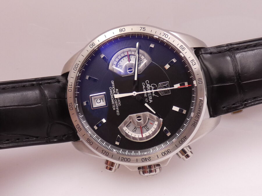 Cronografo TAG Heuer Grand Carrera CAV511A LIKE NEW Automatic Chronometer Calibre 17 Acciaio - immagine 6