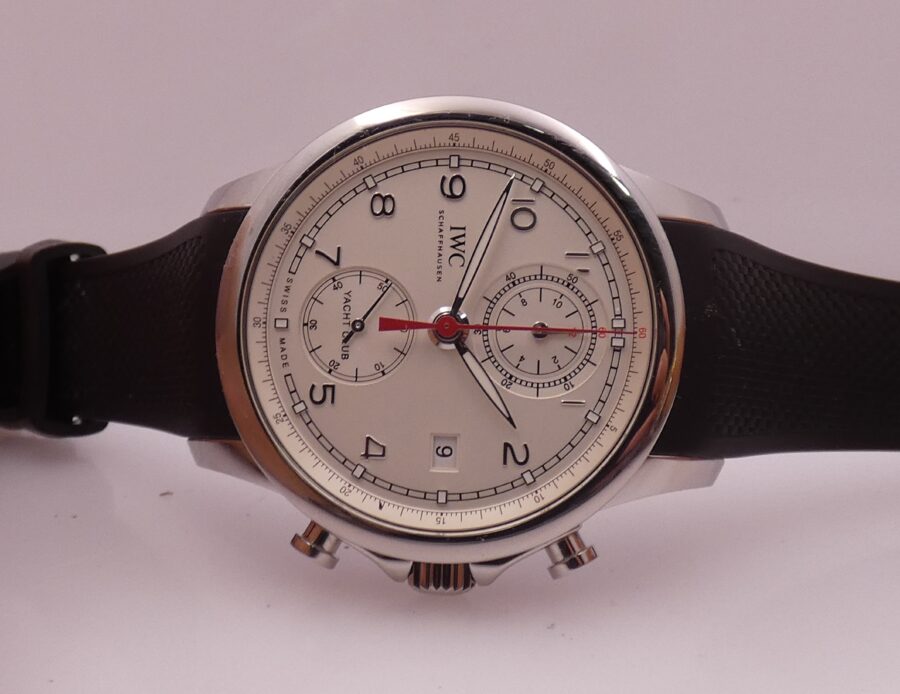 Cronografo IWC Portuguese Yacht Club Flyback IW390502 With PAPERS Automatico ANNO 2017 Acciaio - immagine 6