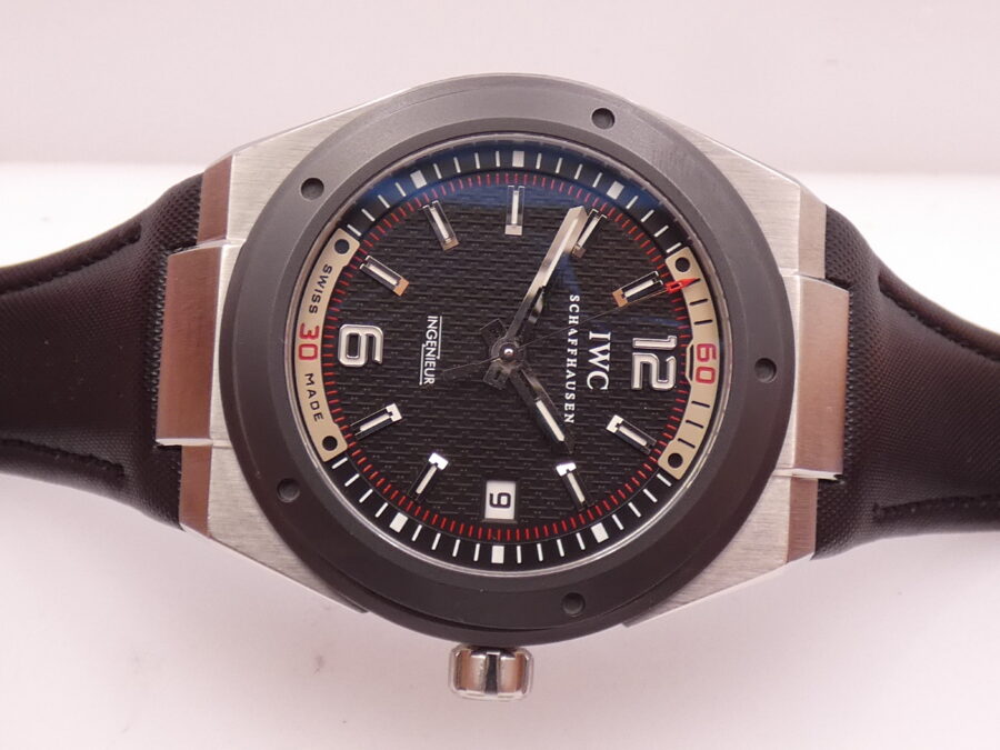 IWC Ingenieur Automatic IW3234 With PAPERS Lunetta Nera In Ceramica Acciaio - immagine 7