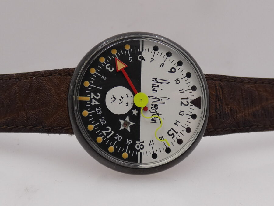 Alain Silberstein Creations Mono Hand Night & Day 24H Black Pvd ANNI '2000s Orologio - immagine 6