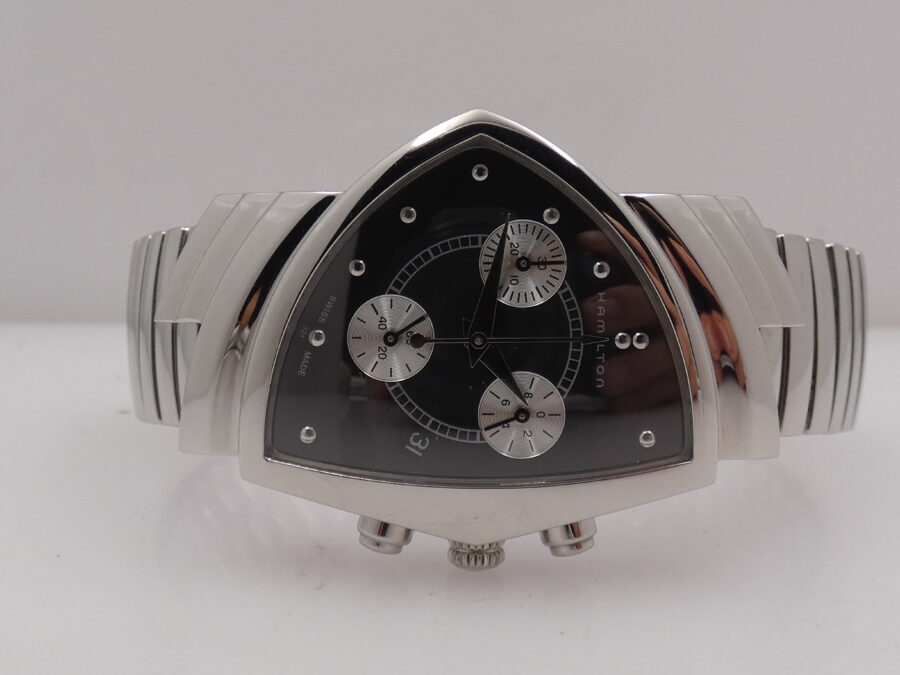 Cronografo Hamilton Ventura 32mm BOX&PAPERS Braccialato Acciaio Ref. H24412732 - immagine 6
