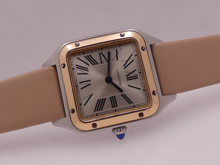Cartier Santos Dumont Lady 27,5mm Acciaio & Oro Rosa 18Kt 4213 TOP CONDITION For Ladies W2SA0012 - immagine 6