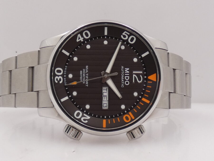 Mido Multifort Day Date Automatic LIKE NEW BOX&PAPERS ANNO 2024 Dual Crown Steel Ref. M005930A - immagine 7
