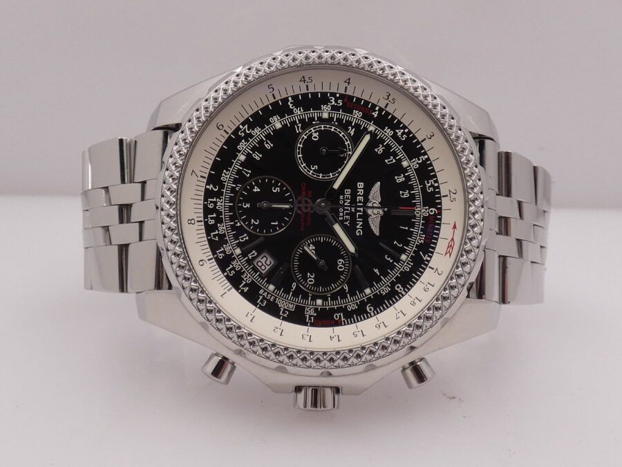 Cronografo Breitling Bentley Motors 48mm A25362 Edizione Speciale Automatico Chronometer Braccialato - immagine 7