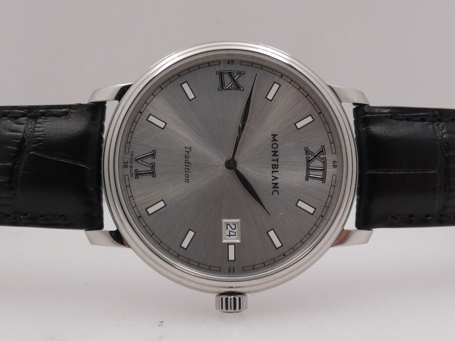 Montblanc Tradition 40mm 127775 NEW BOX&PAPERS STICKERS Mai Indossato Anno 2025 Acciaio - immagine 6