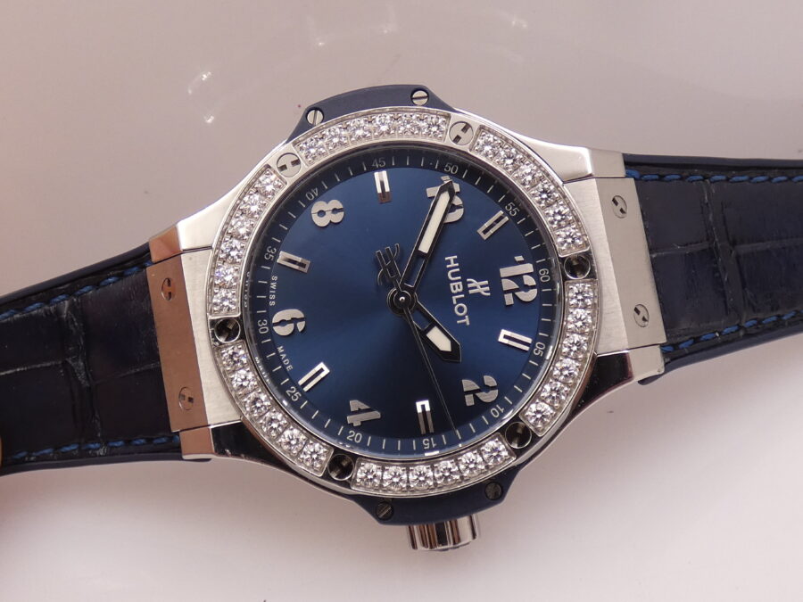 Hublot Big Bang 38 mm Blue Diamonds 1.37ct. Acciaio 361.SX.7170.LR.1204 For Ladies Wonderful Watch - immagine 7