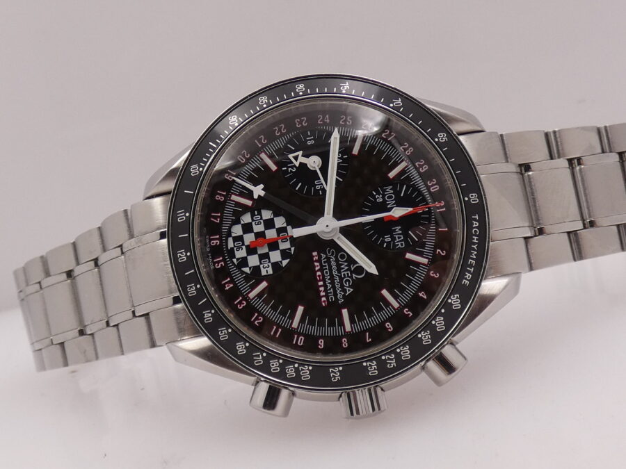 Cronografo Omega Speedmaster Day Date Racing Schumacher Triple Date BOX&PAPERS Anno 2014 Automatico Acciaio EDIZIONE LIMITATA 5555pc Ref. 3529.50.00 - immagine 8