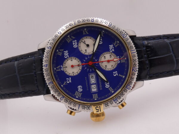 Cronografo Longines Lindbergh Hour Angle Special Series BOX&PAPERS Anno 2011 Automatico Acciaio