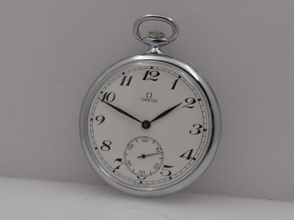 Omega Pocket Watch From 1980 With BOX Manuale Cal. 960 White Dial Ref. 121.1740