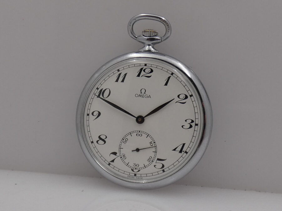 Omega Pocket Watch From 1980 With BOX Manuale Cal. 960 White Dial Ref. 121.1740 - immagine 6