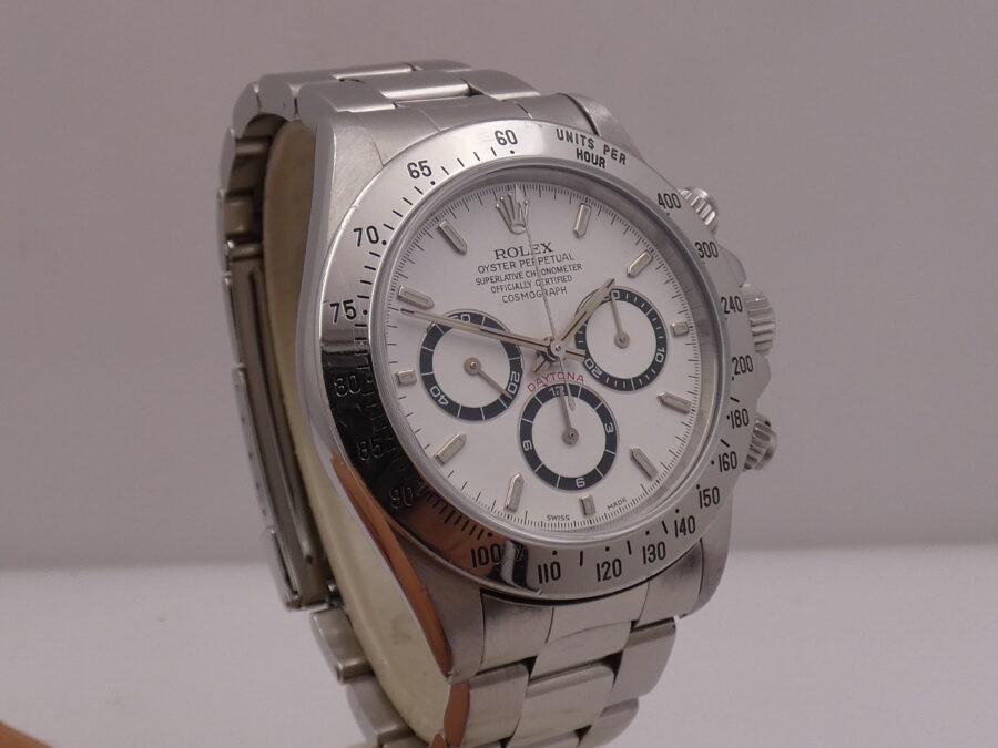 Rolex Daytona Zenith 16520 Cosmograph WITH ORIGINAL BOX Anno 1995 White Dial Automatico Acciaio - immagine 7