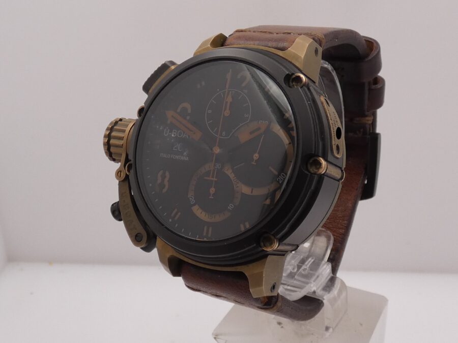Cronografo U-Boat Chimera Italo Fontana 7475 46mm Bronzo & PVD Nero Limited Edition 300pz - immagine 7