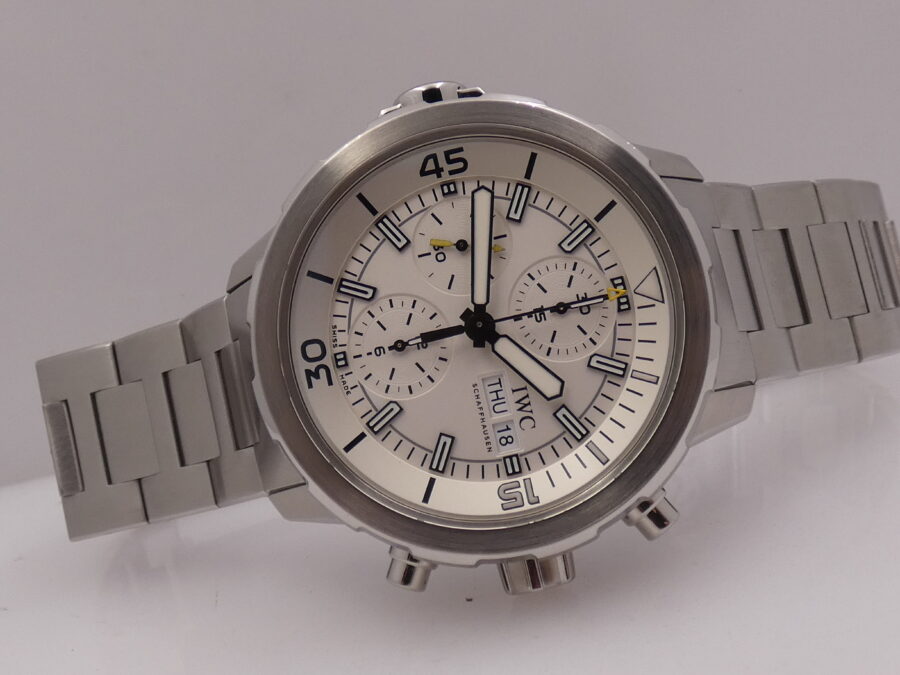 Cronografo IWC Aquatimer Day-Date 45mm IW3768 With PAPERS Anno 2017 Automatico Acciaio - immagine 7