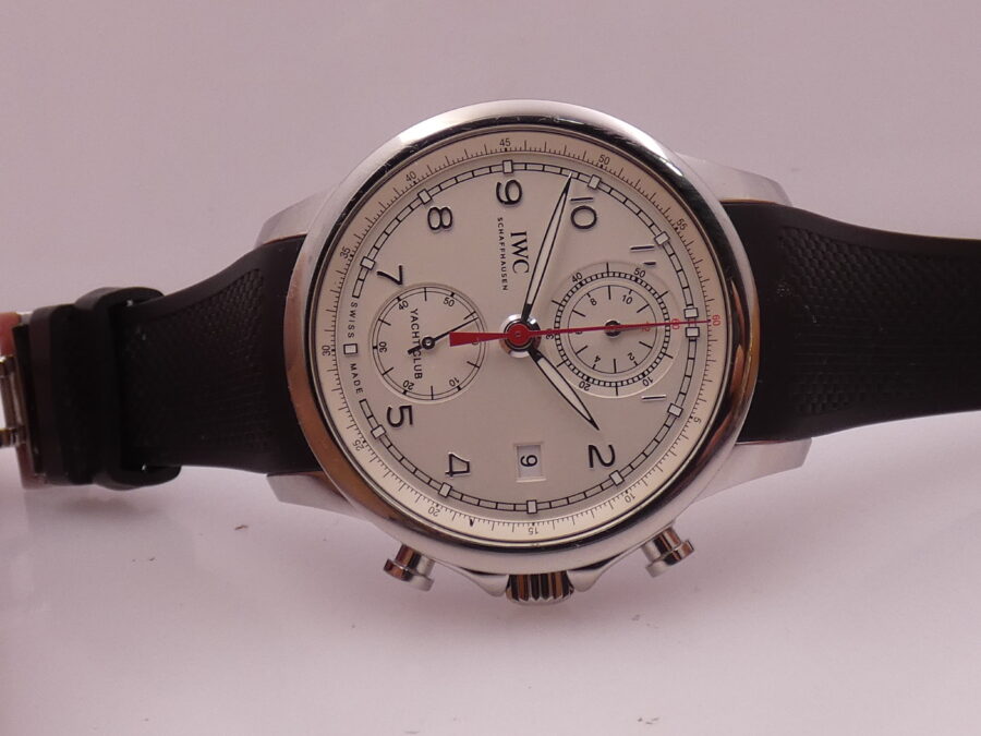 Cronografo IWC Portuguese Yacht Club Flyback IW390502 With PAPERS Automatico ANNO 2017 Acciaio - immagine 7