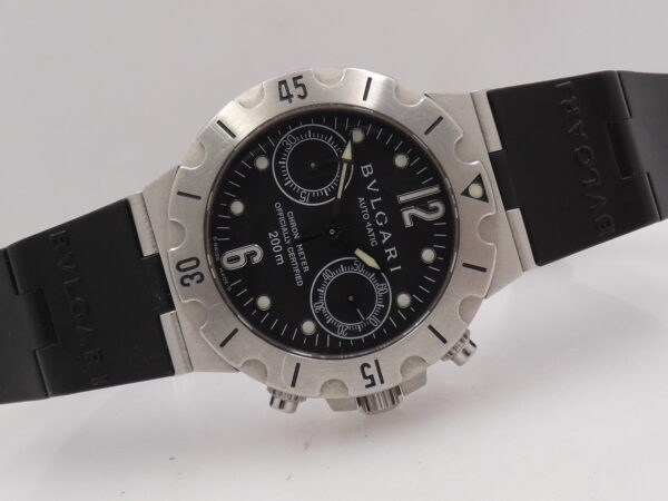 Cronografo Bulgari Scuba Diagono SCB 38 S Automatic Chronometer Acciaio ANNI '2000