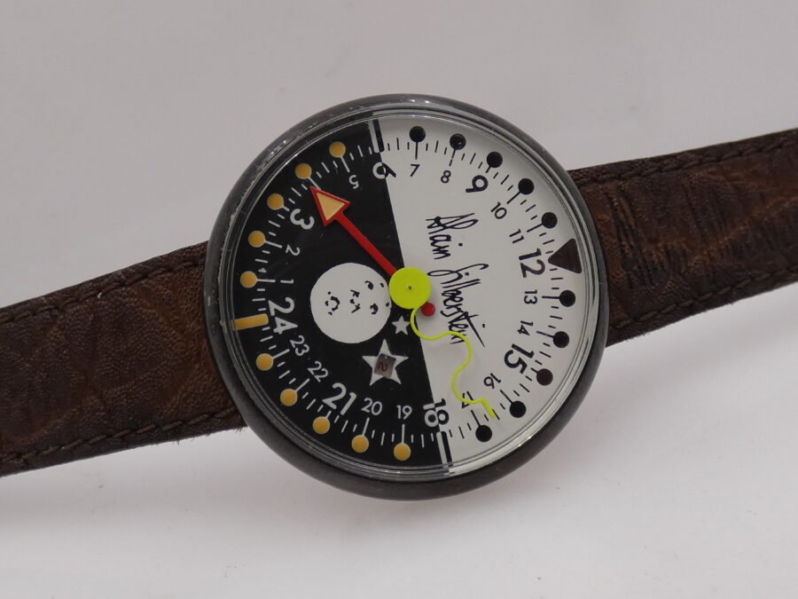 Alain Silberstein Creations Mono Hand Night & Day 24H Black Pvd ANNI '2000s Orologio - immagine 7