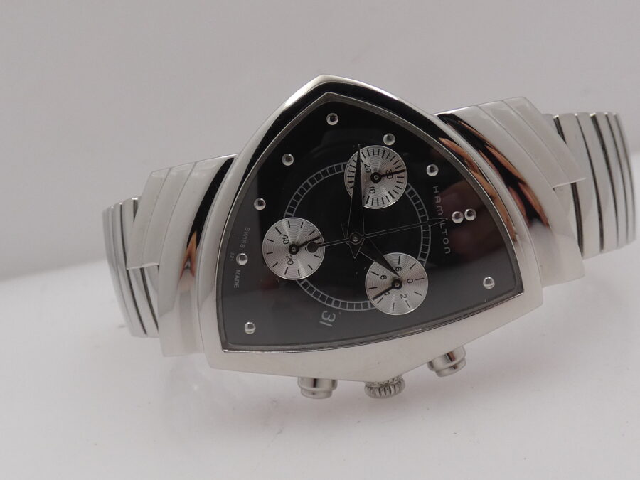 Cronografo Hamilton Ventura 32mm BOX&PAPERS Braccialato Acciaio Ref. H24412732 - immagine 7